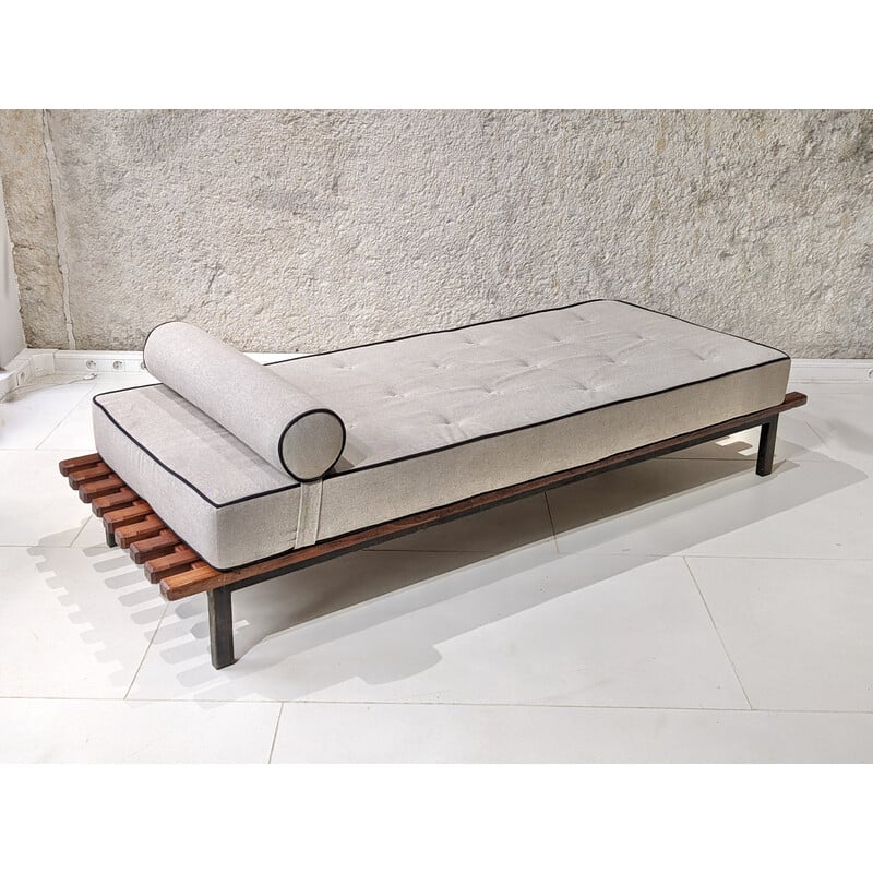 Vintage Cansado daybed in mahogany by Charlotte Perriand for Steph Simon, 1960s