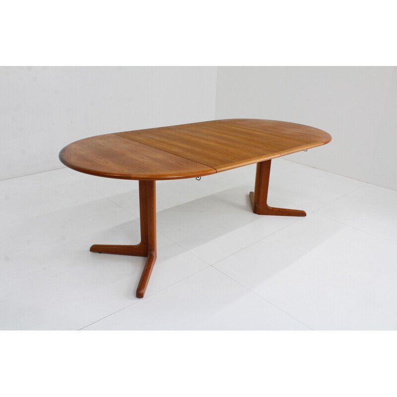 Vintage Danish round extendable dining table