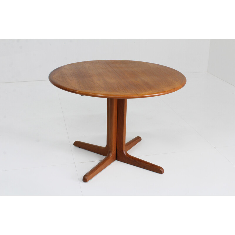 Vintage Danish round extendable dining table