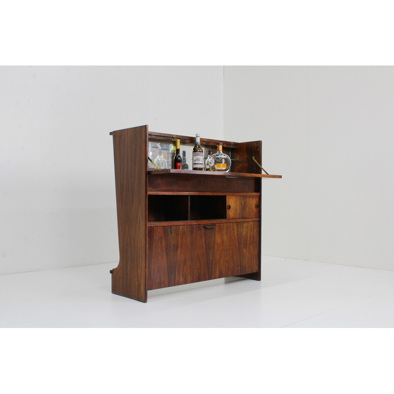 Vintage rosewood bar cabinet Sk 661 by Johannes Andersen for Skaaning and Søn, Denmark 1960s
