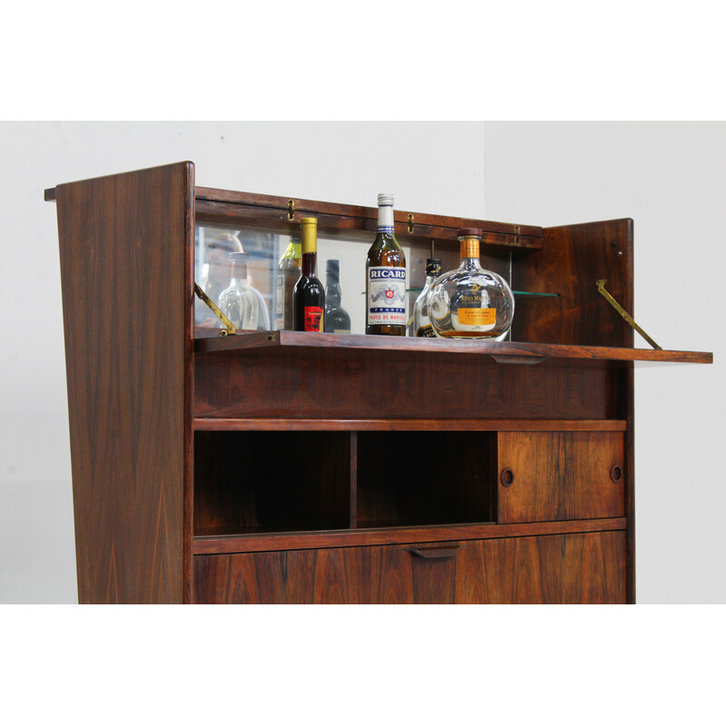 Vintage rosewood bar cabinet Sk 661 by Johannes Andersen for Skaaning and Søn, Denmark 1960s