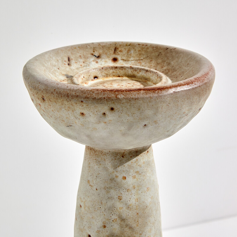 Candelabro de cerámica vintage, años 70