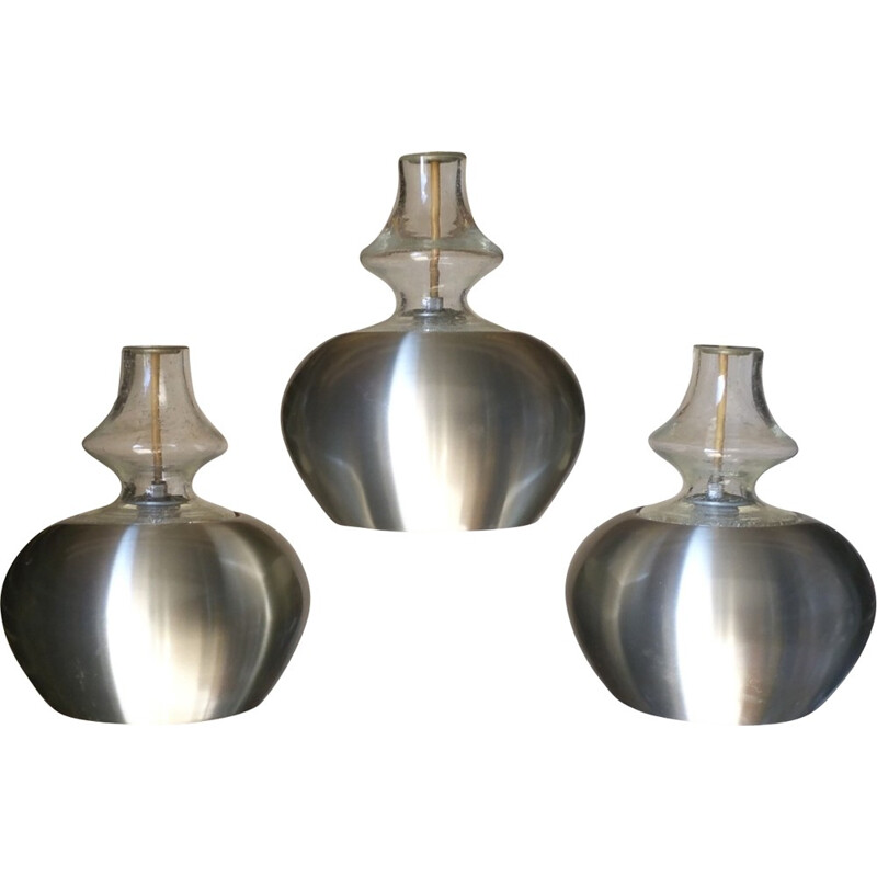 Set of 3 hanging lamps model B-1002 Carthago edition Raak Amsterdam - 1970s