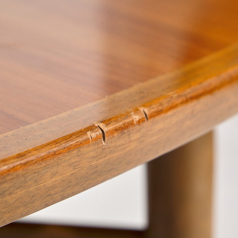 Mesa de comedor vintage de madera de roble, años 70