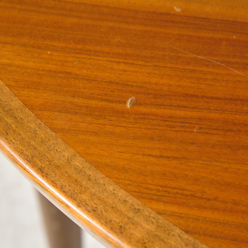 Mesa de comedor vintage de madera de roble, años 70