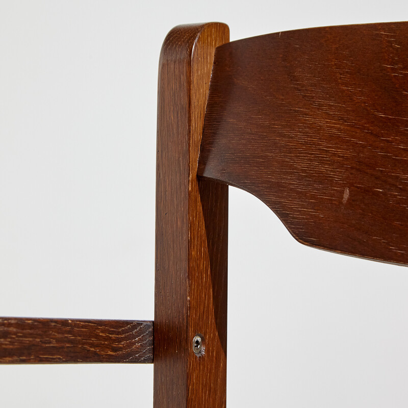 Vintage-Sessel aus Eichenholz mit Textilpolsterung, 1990er Jahre