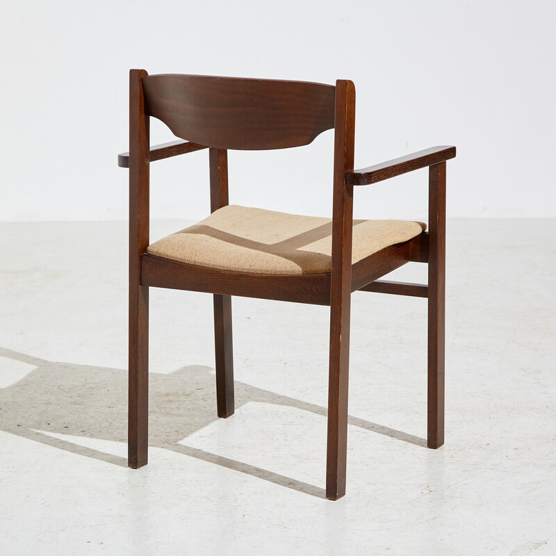 Vintage-Sessel aus Eichenholz mit Textilpolsterung, 1990er Jahre