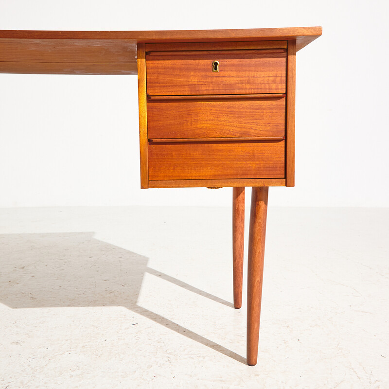 Scrivania danese vintage in teak, anni '70