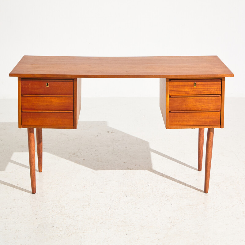 Vintage Danish teak desk, 1970s