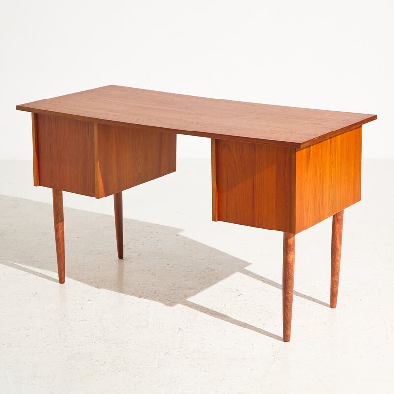 Scrivania danese vintage in teak, anni '70