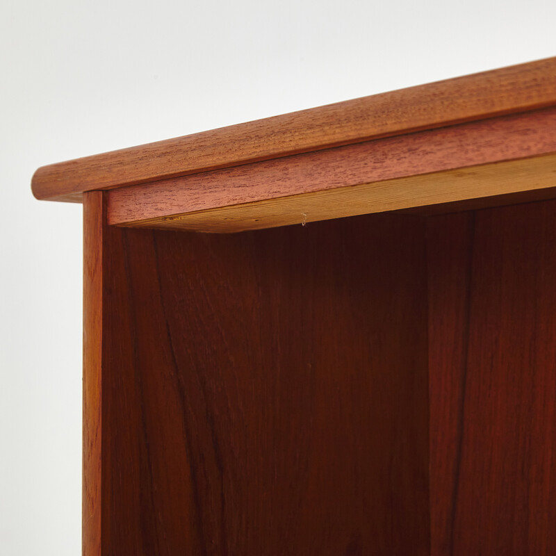 Vintage Danish teak desk with three-drawers, 1970s