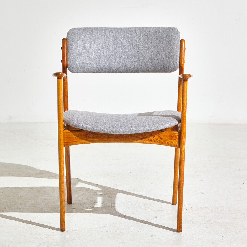 5 Sessel aus Eichenholz mit Wollpolsterung Modell 49 von Erik Buch für O.D. Møbler, 1960er Jahre