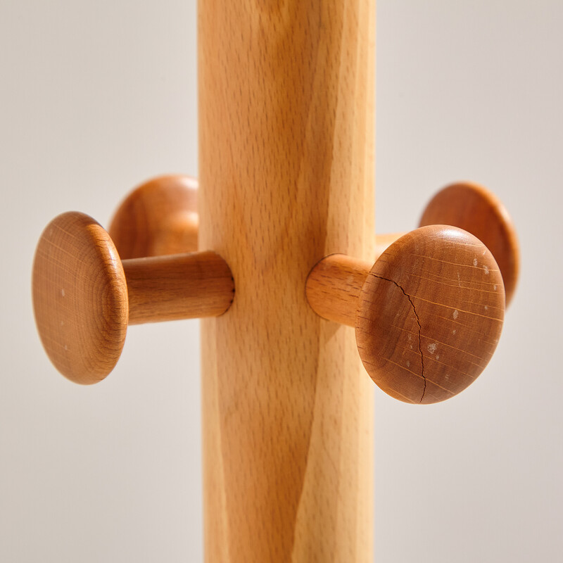 Vintage Danish beechwood coat rack by Søren Nissen and Ebbe Gehl for Aksel Kjersgaard, 1960s