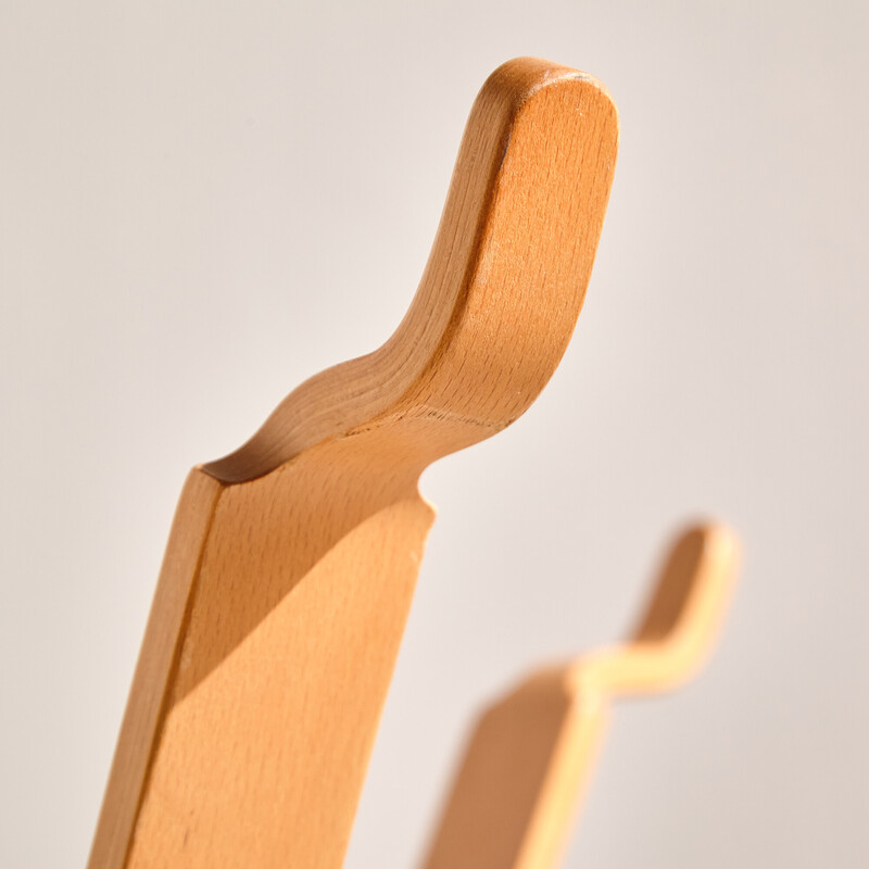 Vintage Danish beechwood coat rack by Søren Nissen and Ebbe Gehl for Aksel Kjersgaard, 1960s