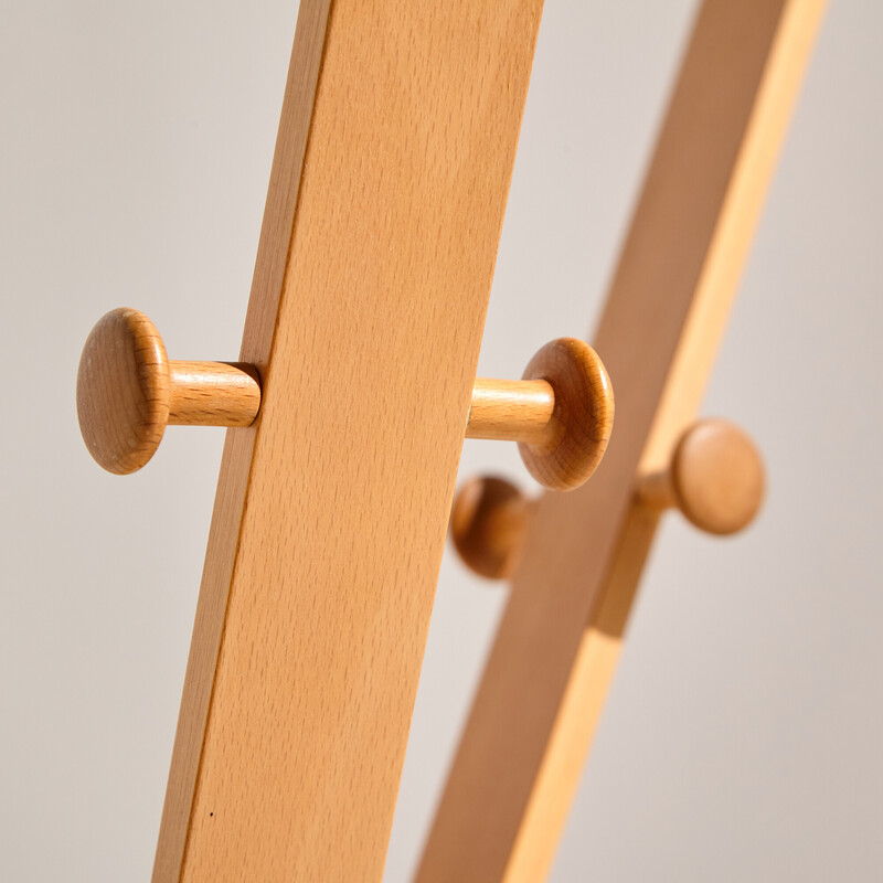 Vintage Danish beechwood coat rack by Søren Nissen and Ebbe Gehl for Aksel Kjersgaard, 1960s