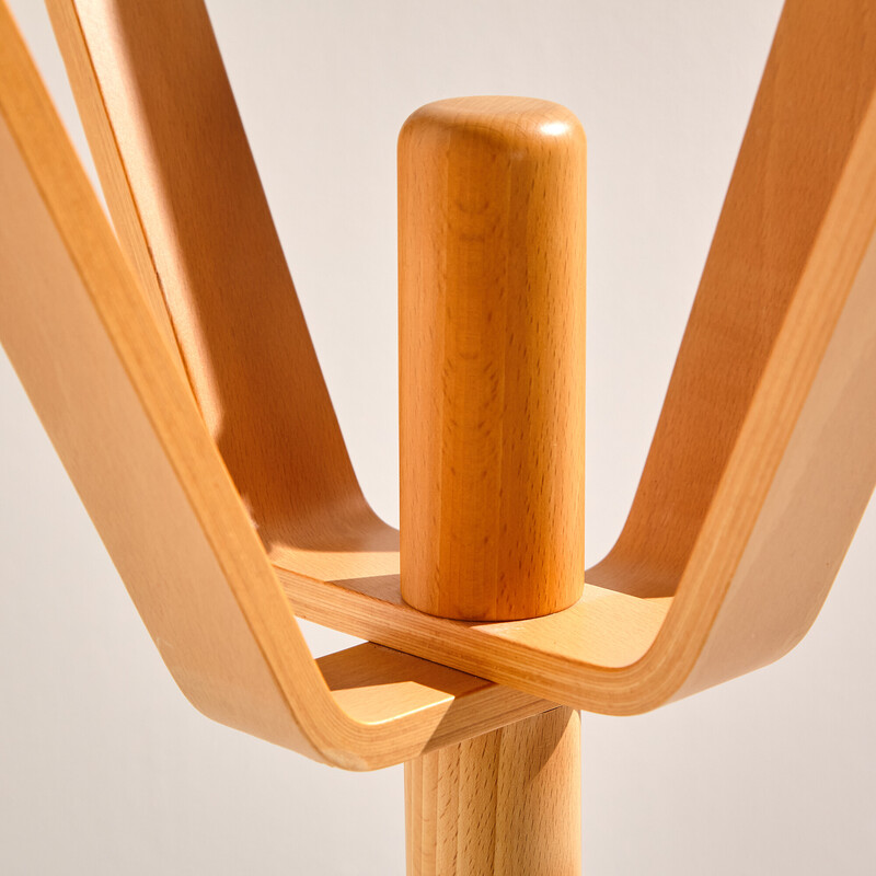 Vintage Danish beechwood coat rack by Søren Nissen and Ebbe Gehl for Aksel Kjersgaard, 1960s