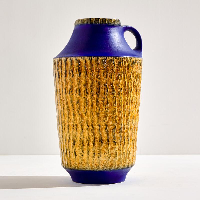 Vintage vaso de chão de cerâmica alemã de Gerda Heuckeroth para Carstens, década de 1960