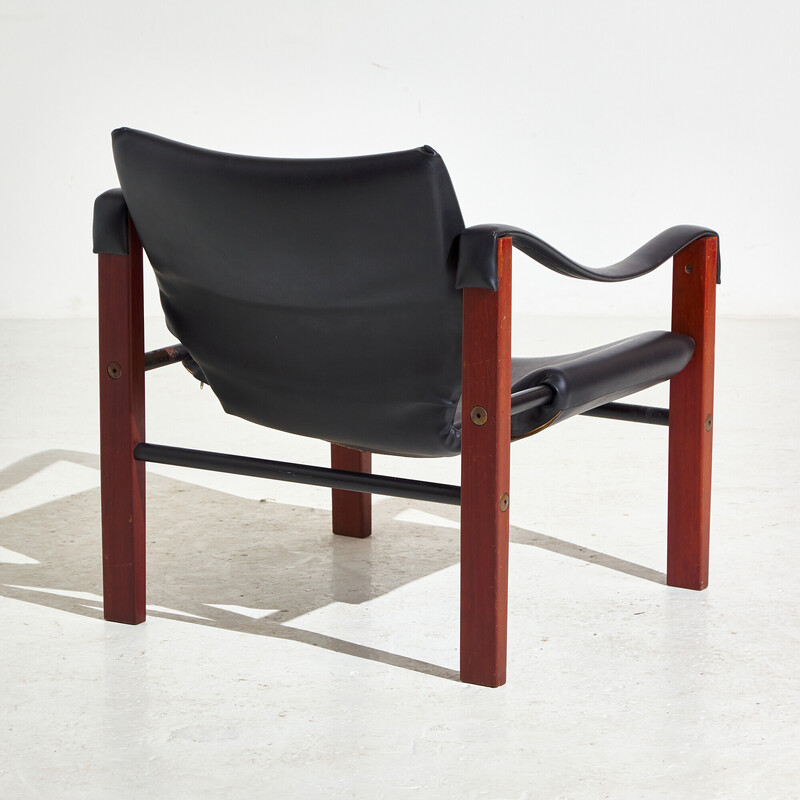 Vintage Safari armchair by Maurice Burke for Arkana, 1970s