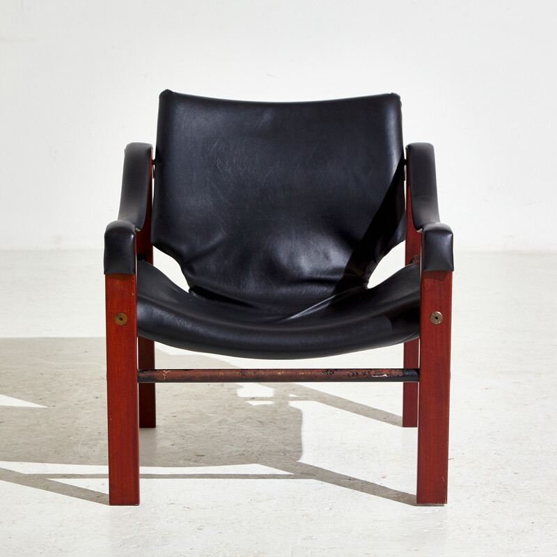 Vintage Safari armchair by Maurice Burke for Arkana, 1970s