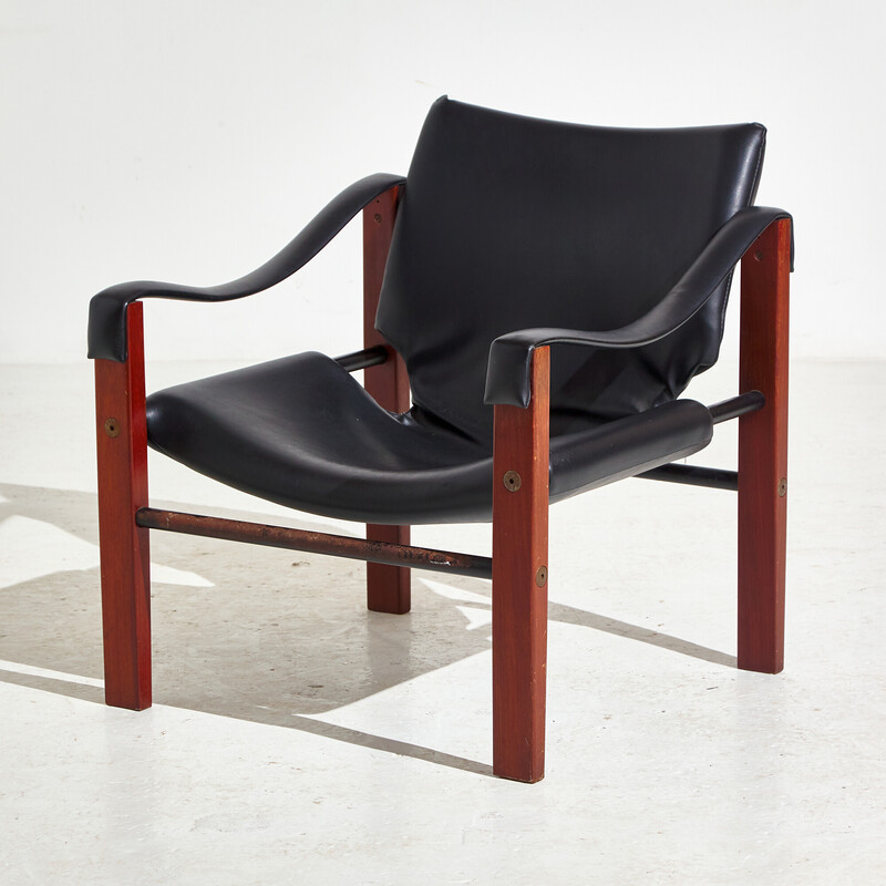 Vintage Safari armchair by Maurice Burke for Arkana, 1970s