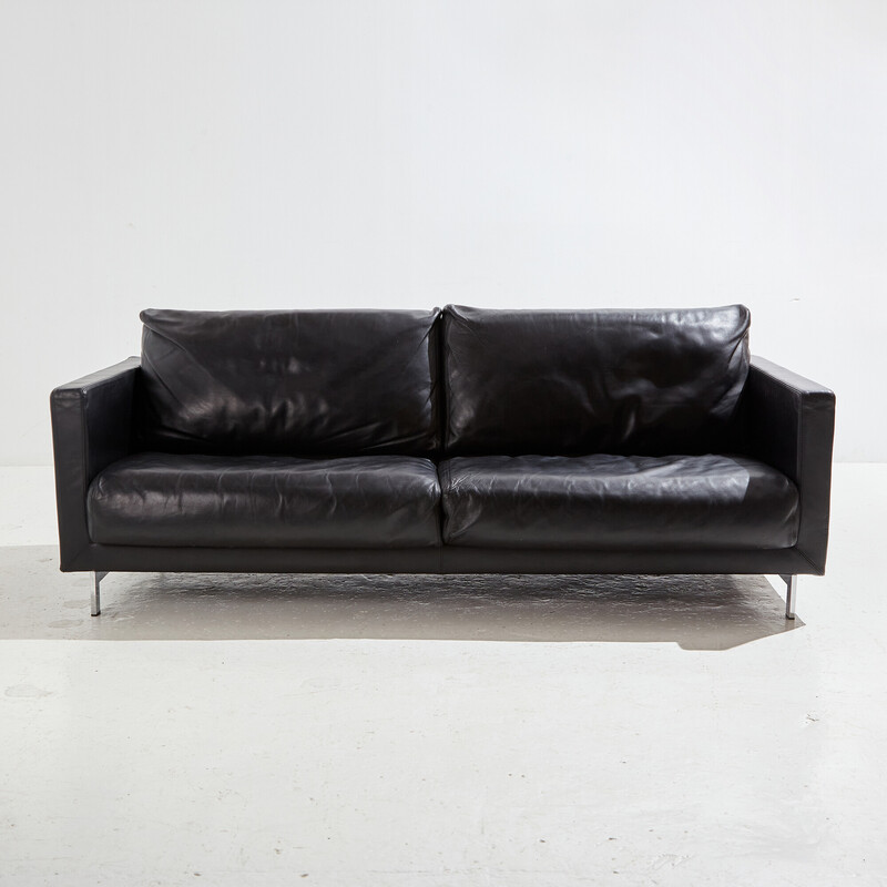 Italian vintage two-seater leather sofa by Arflex, 2000s