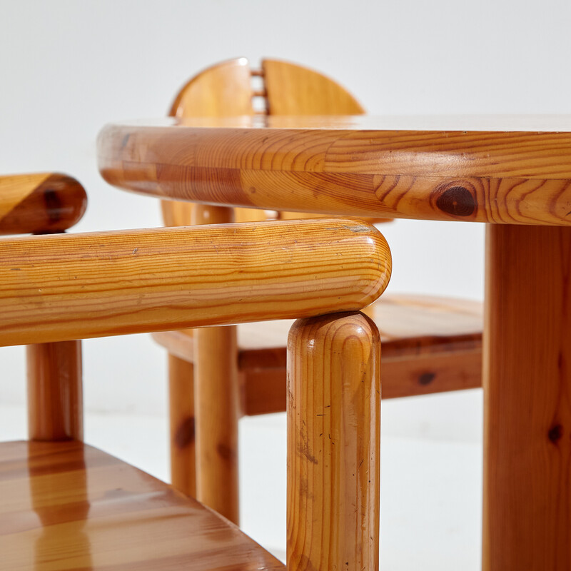 Vintage pine dining set by Rainer Daumiller for Hirtshals Sawmill, 1980s