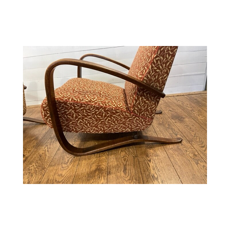 Paire de fauteuils vintage H-269 par Jindrich Halabala