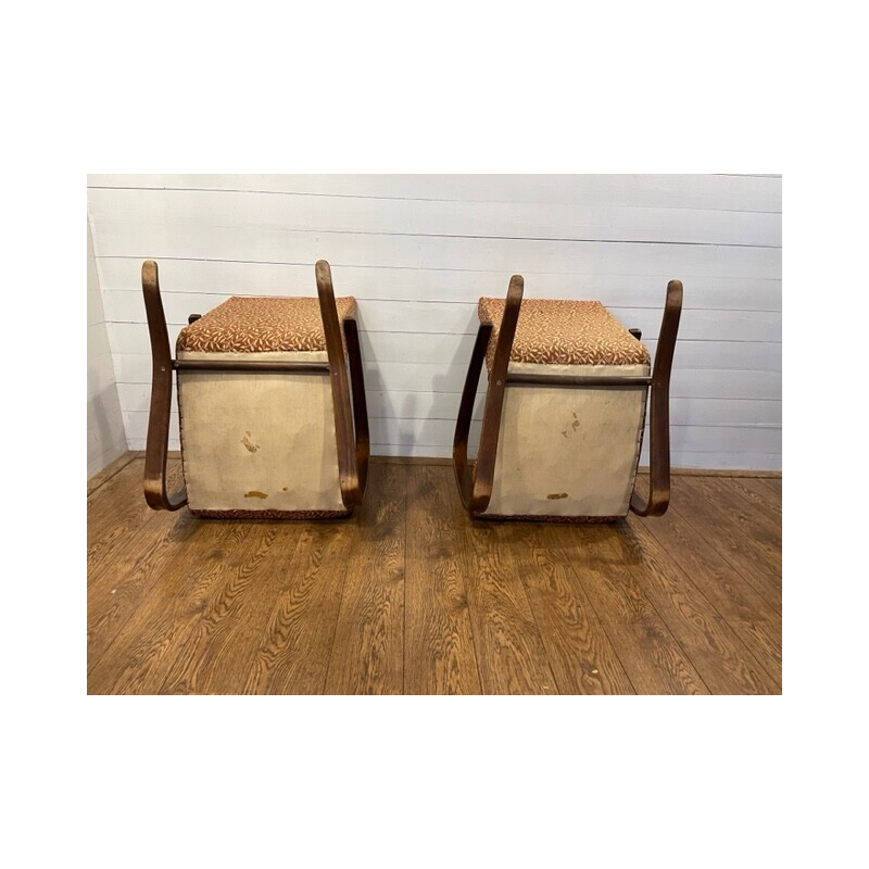 Paar vintage fauteuils H-269 van Jindrich Halabala