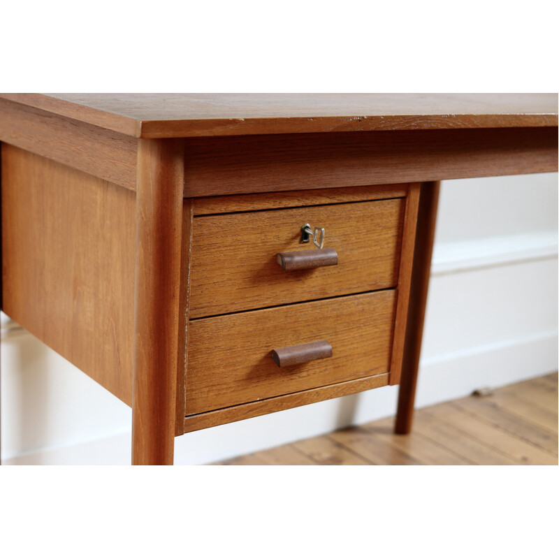 Vintage Scandinavian teak desk, Denmark 1960