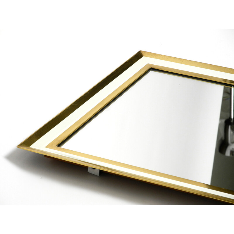 Mid century brass wall mirror by Münchener Zierspiegel, Germany 1960s