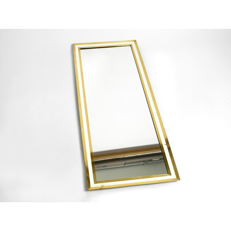 Mid century brass wall mirror by Münchener Zierspiegel, Germany 1960s