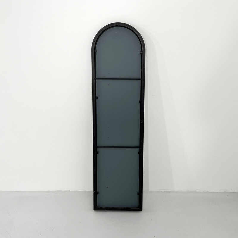 Miroir vintage à cadre noir par Anna Castelli Ferrieri pour Kartell, 1980