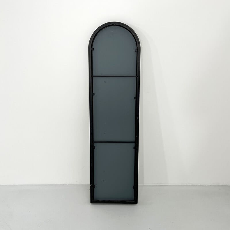 Vintage black frame mirror by Anna Castelli Ferrieri for Kartell, 1980s