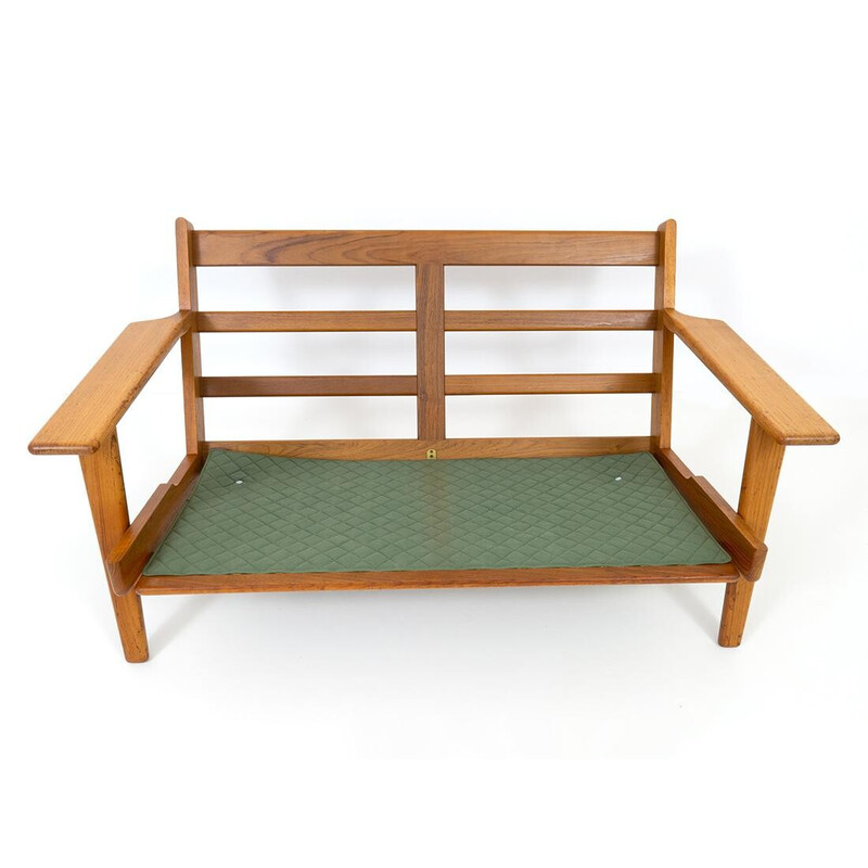 Ge 290 vintage 2-seater teak sofa by Hans Wegner for Getama