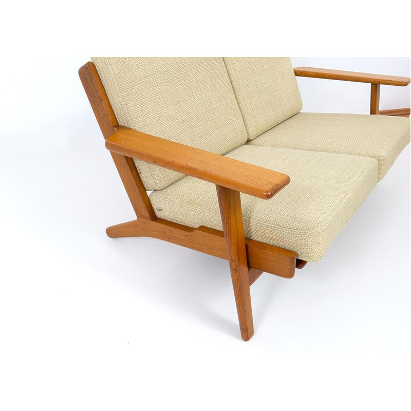 Ge 290 vintage 2-zits teakhouten bank van Hans Wegner voor Getama