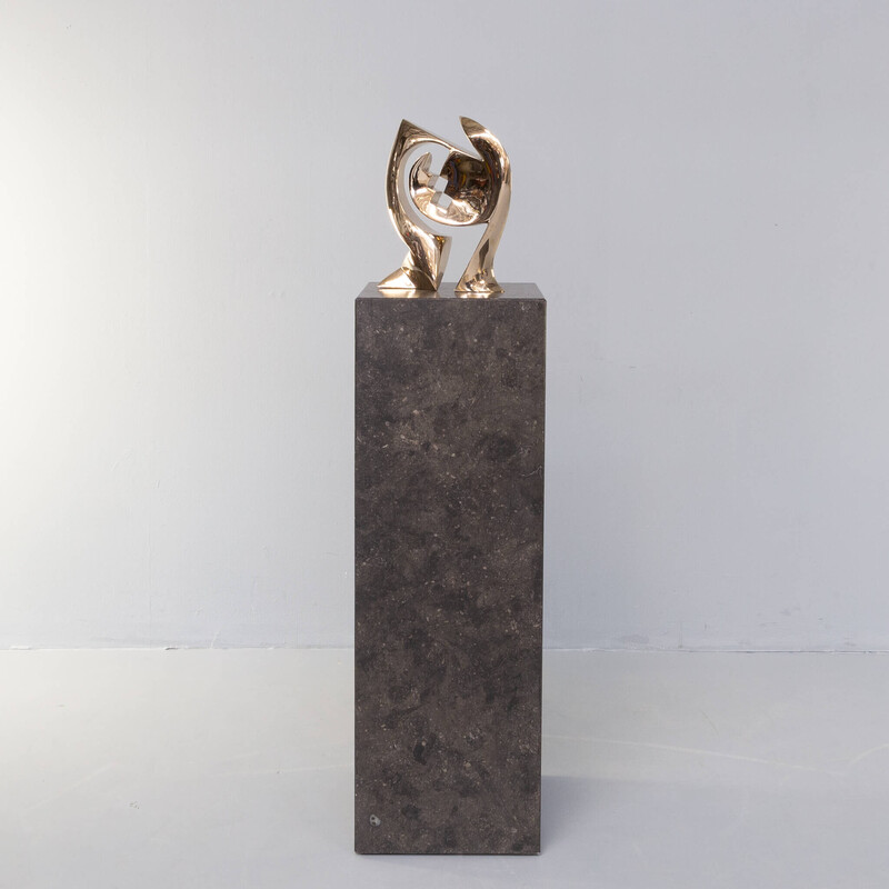 Escultura vintage de bronce "la puerta" de Jan Willem Krijger