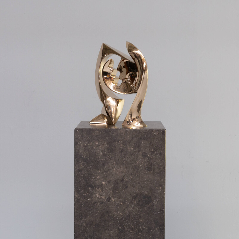 Scultura vintage in bronzo "Il cancello" di Jan Willem Krijger