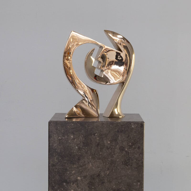 Scultura vintage in bronzo "Il cancello" di Jan Willem Krijger