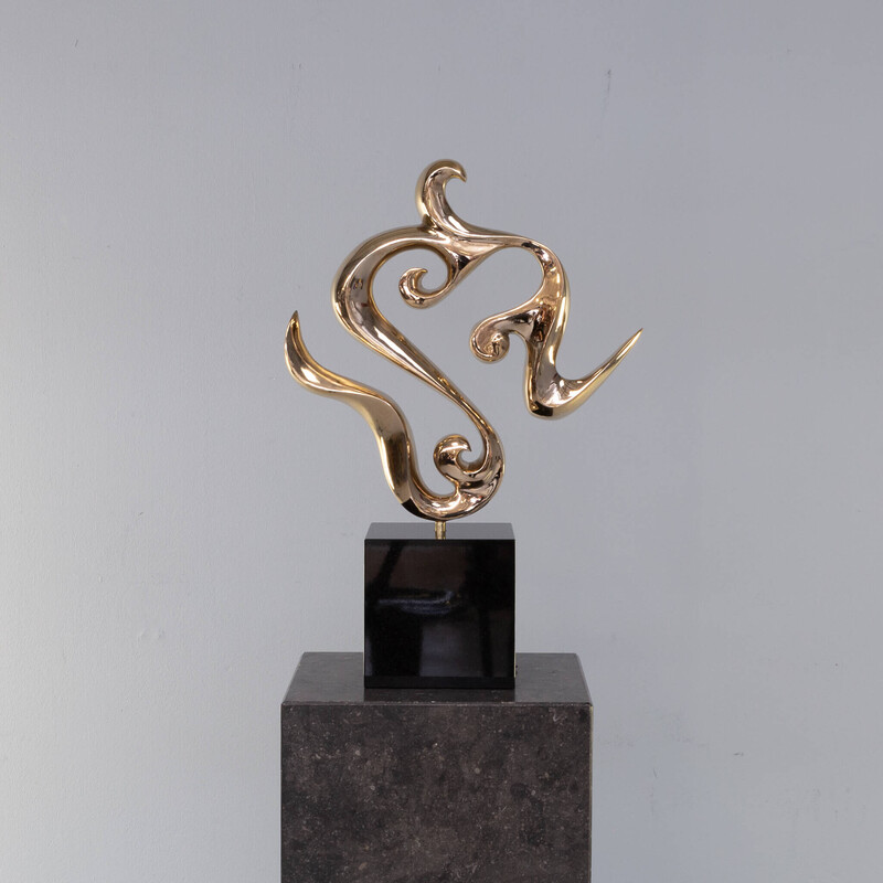 Escultura de bronze 'flow' Vintage de Jan Willem Krijger