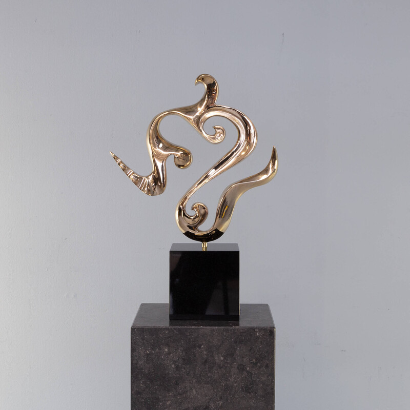 Bronzeskulptur 'flow' von Jan Willem Krijger