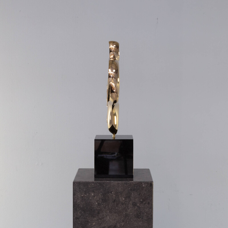 Vintage 'flow' bronzen beeld van Jan Willem Krijger