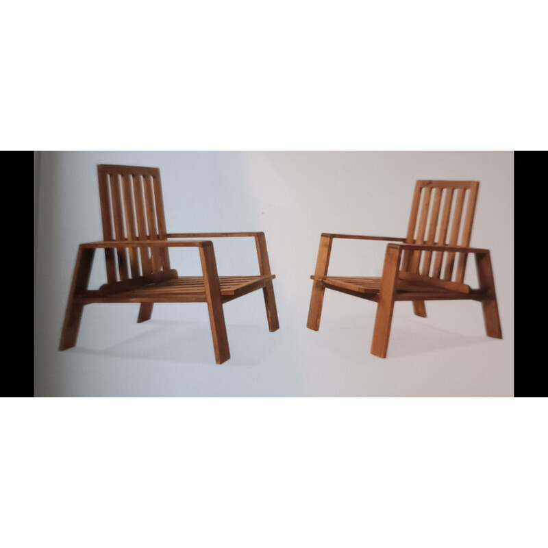 Vintage-Sesselpaar aus Eiche, 1950