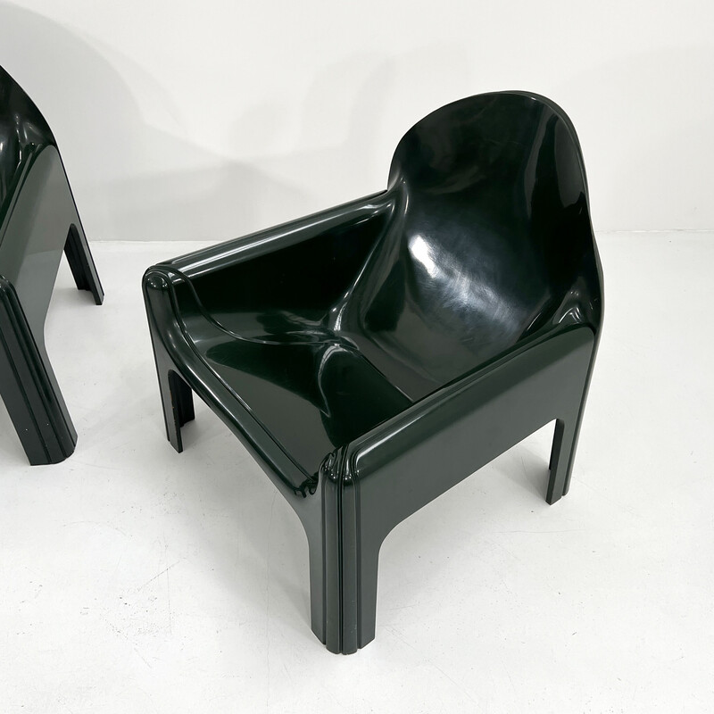 Paar Vintage-Sessel Modell 4794 von Gae Aulenti für Kartell, 1970er Jahre