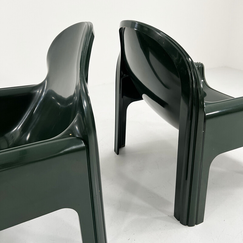 Paar vintage model 4794 fauteuils van Gae Aulenti voor Kartell, jaren 1970