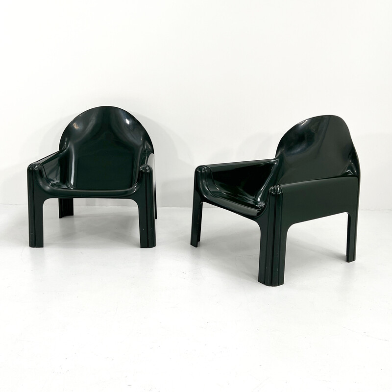 Paar Vintage-Sessel Modell 4794 von Gae Aulenti für Kartell, 1970er Jahre