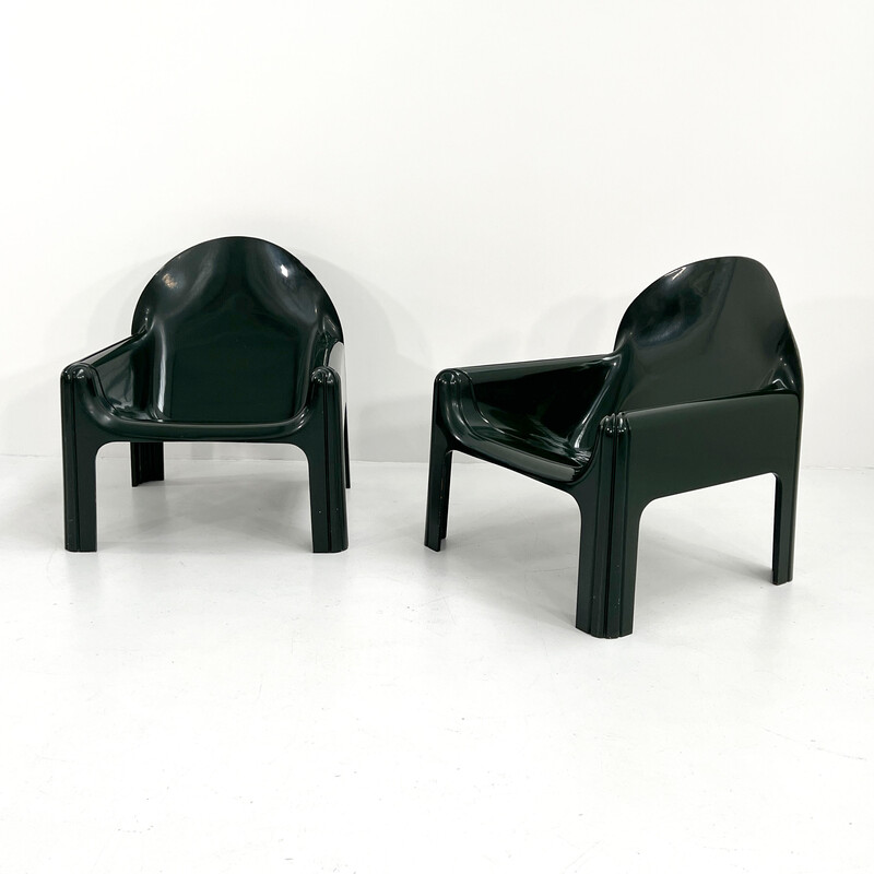 Pair of vintage model 4794 armchairs by Gae Aulenti for Kartell, 1970s