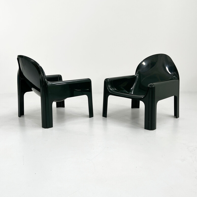 Pair of vintage model 4794 armchairs by Gae Aulenti for Kartell, 1970s