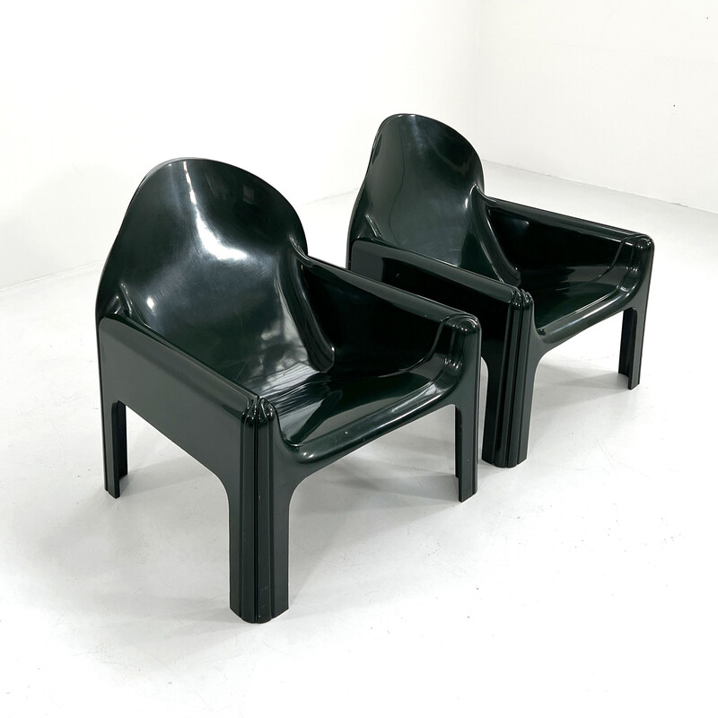 Pair of vintage model 4794 armchairs by Gae Aulenti for Kartell, 1970s