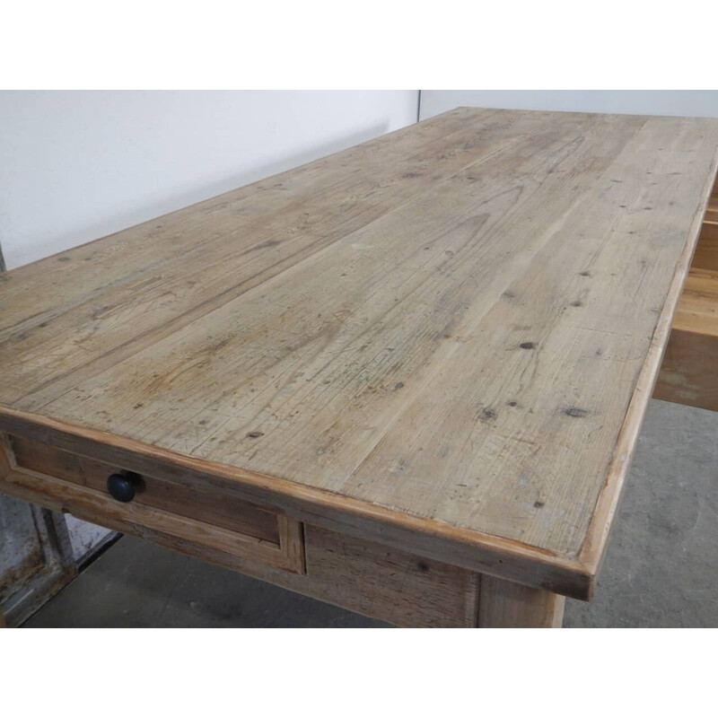 Vintage fir wood table, 1960s