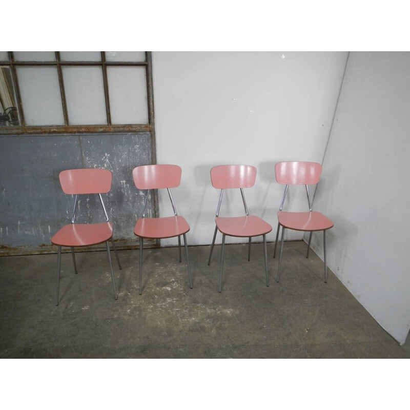 Ensemble de 4 chaises vintage en formica